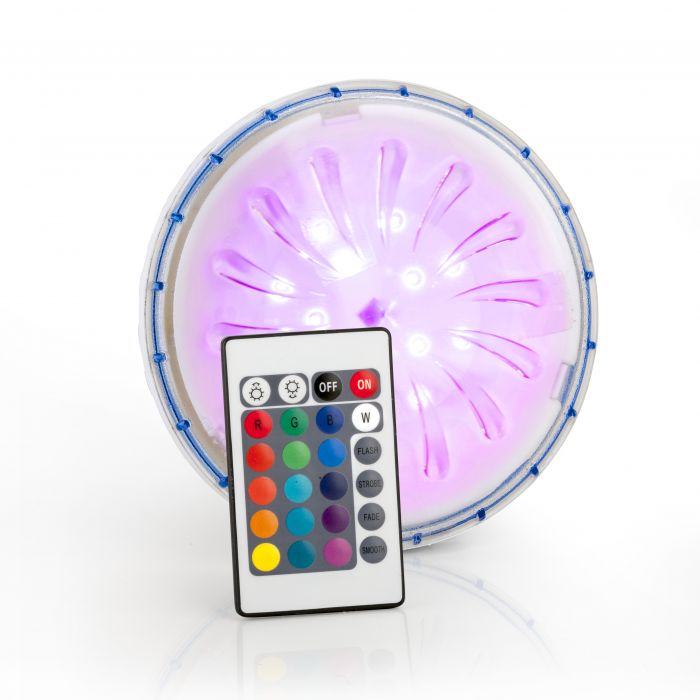 Mehrfarbige LED Poolleuchte PLED1C magnetisch für Pools inkl. Fernbedienung