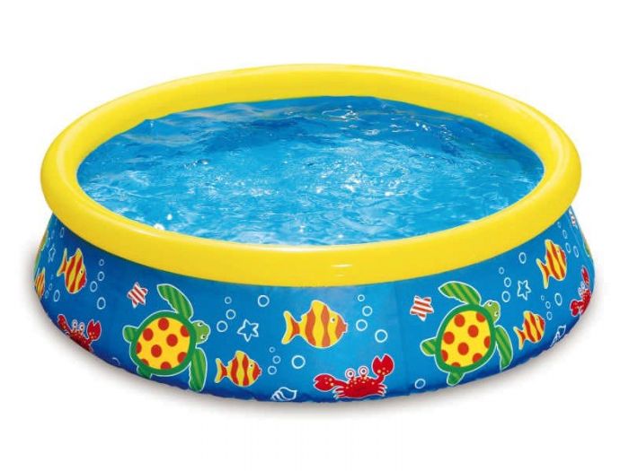 Kinderplanschbecken blau/gelb Ø 152 cm, 38 cm hoch Schwimmbecken Pool
