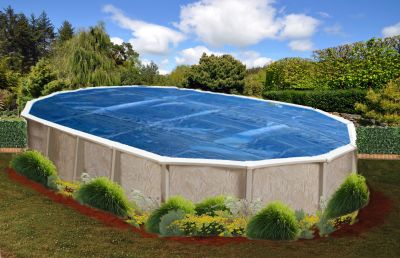 Sommerabdeckung für Oval 6,10 x 3,60 m Pool, 180 g/m²