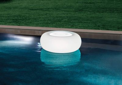 Schwimmendes LED-Licht Ottomane Poolbeleuchtung Akku 86 x 33 cm