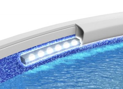 3D LED Poollampe Weiss Poolleuchte für Stahlwandbecken bis Ø 3,6 m