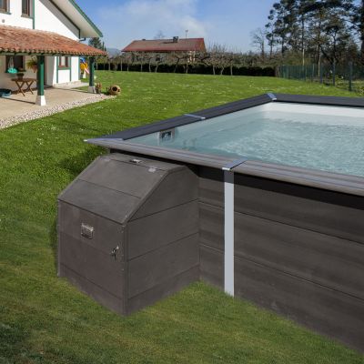 Gre Technikbox Pumpenhaus 80 x 60 x 89 cm aus WPC für Composite Pools